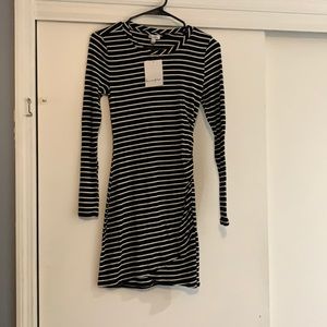 Brand new with tags black and white striped dress